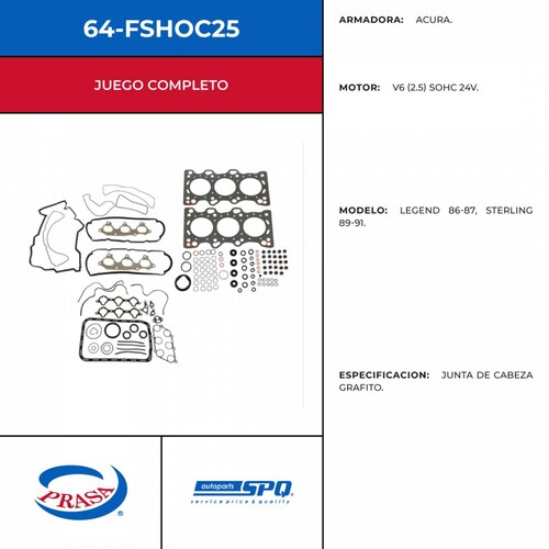 Empaques Juntas de Motor SPQ 64-FSHOC25