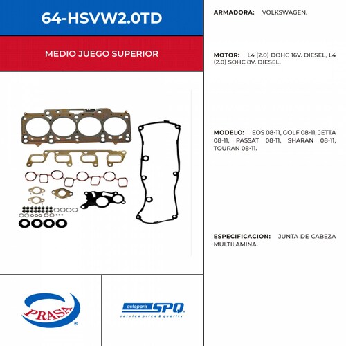 Empaques Juntas Superior SPQ 64-HSVW2.0TD