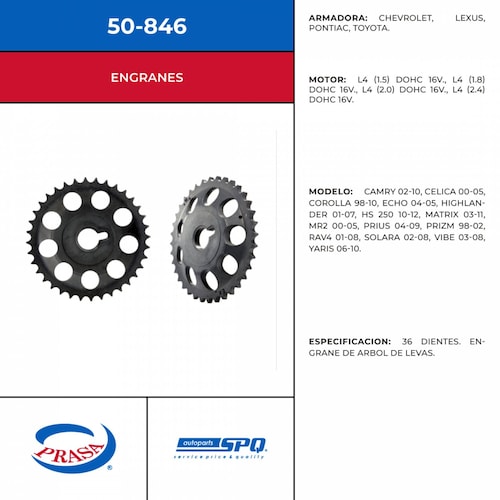 Engrane De Distribución SPQ 50-846