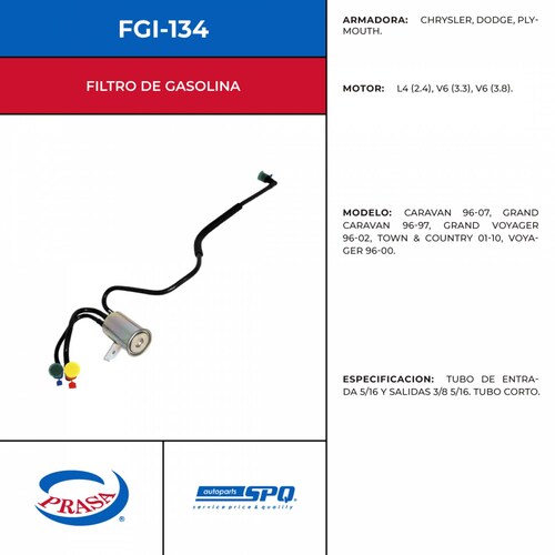 Filtro De Gasolina SPQ FGI-134