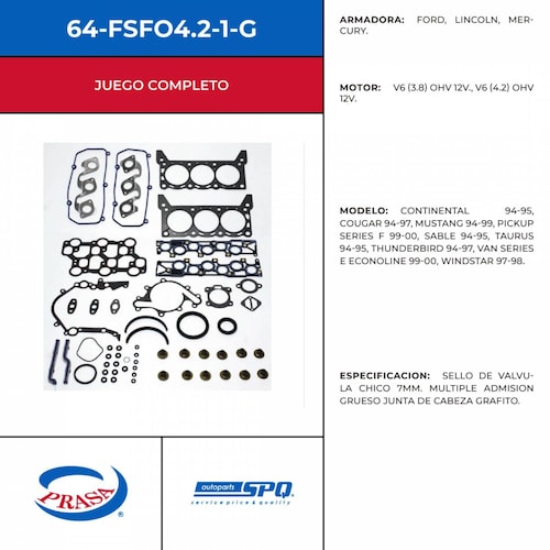 Empaques Juntas de Motor SPQ 64-FSFO4.2-1-G