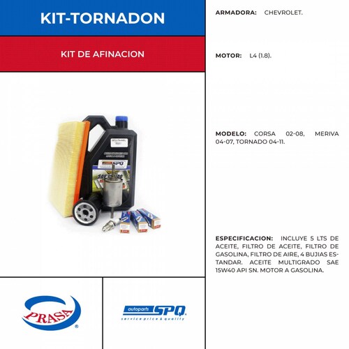 Kit De Afinación SPQ KIT-TORNADON
