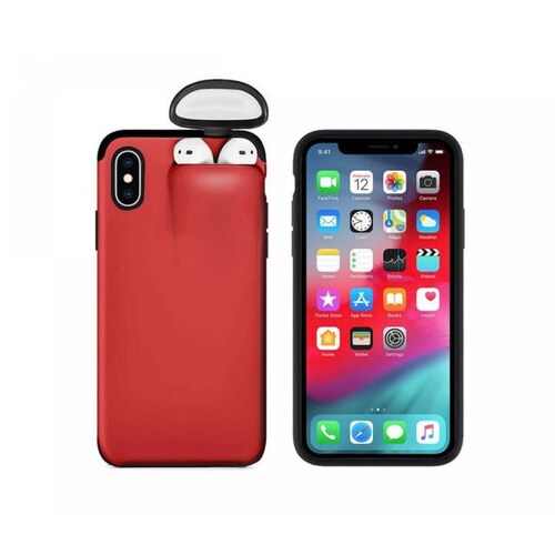 Funda 2 en 1 para iPhone 7/8 y Airpods Uso Rudo 
