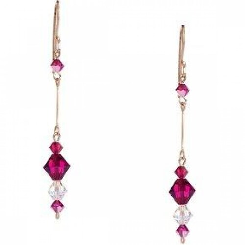 Aretes con Cristal Swarovski en Aleacion con Oro 18k Jands 