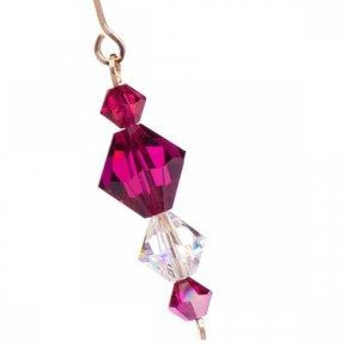 Aretes con Cristal Swarovski en Aleacion con Oro 18k Jands 