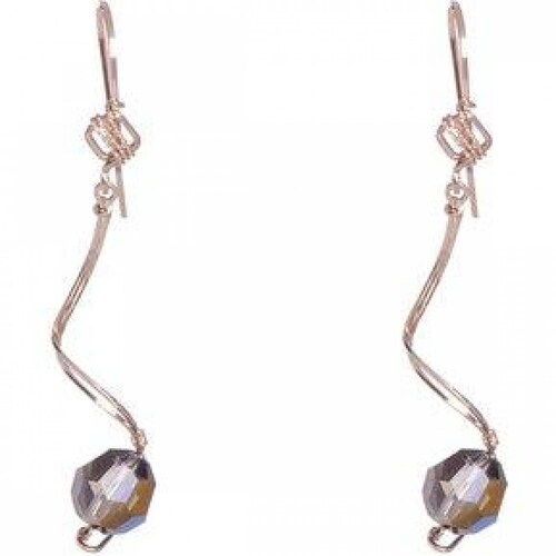 Aretes con Cristal Swarovski en Aleacion con Oro 18k Jands 