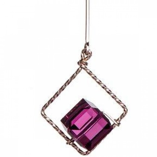 Aretes con Cristal Swarovski en Aleacion con Oro 18k Jands .