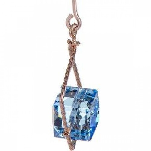 Aretes con Cristal Swarovski en Aleacion con Oro 18k Jands .