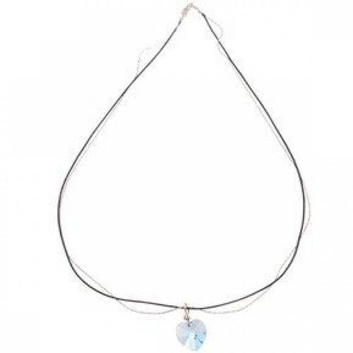 Collar con Crystals Swarovski en Plata 925 y Piel Jands 
