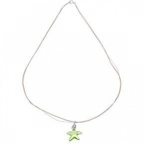 Collar con Crystals Swarovski en Plata 925 y Piel Jands 