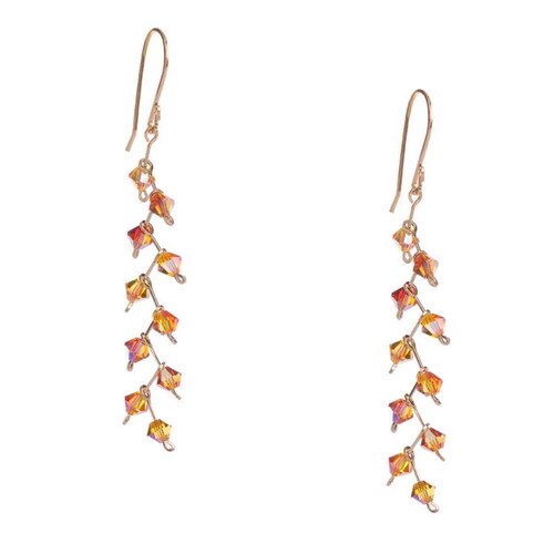 Aretes con Cristal Swarovski en Aleacion con Oro 18k Jands 