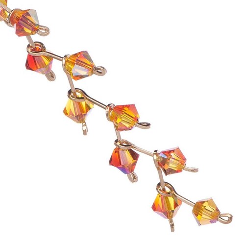 Aretes con Cristal Swarovski en Aleacion con Oro 18k Jands 