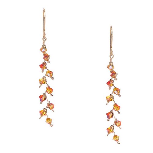 Aretes con Cristal Swarovski en Aleacion con Oro 18k Jands 