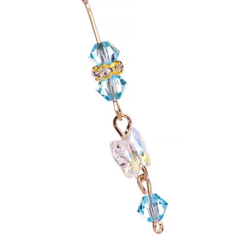 Aretes con Cristal Swarovski en Aleacion con Oro 18k Jands 