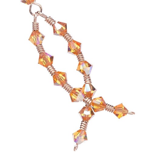 Aretes con Cristal Swarovski en Aleacion con Oro 18k Jands 