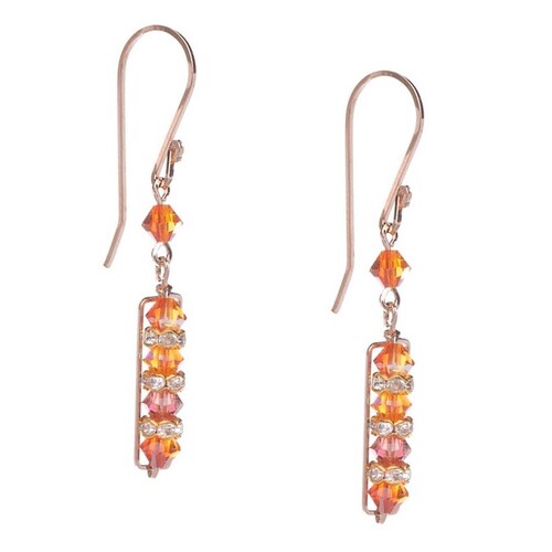 Aretes con Cristal Swarovski en Aleacion con Oro 18k Jands 