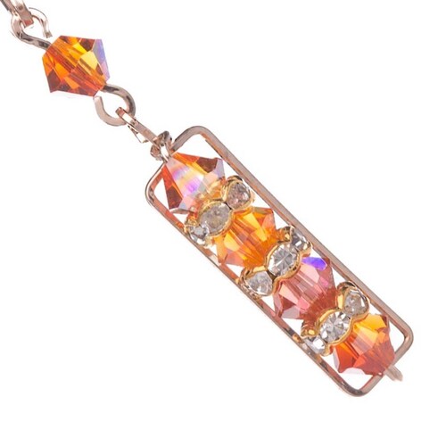Aretes con Cristal Swarovski en Aleacion con Oro 18k Jands 