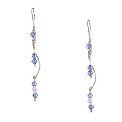 Aretes con Cristal Swarovski en Aleacion con Oro 18k Jands 