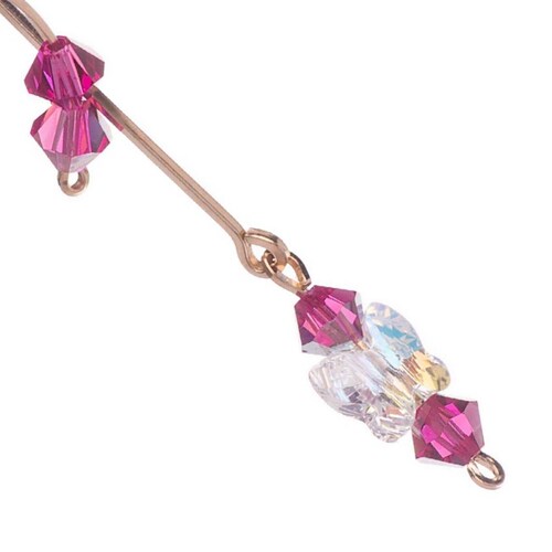 Aretes con Cristal Swarovski en Aleacion con Oro 18k Jands 