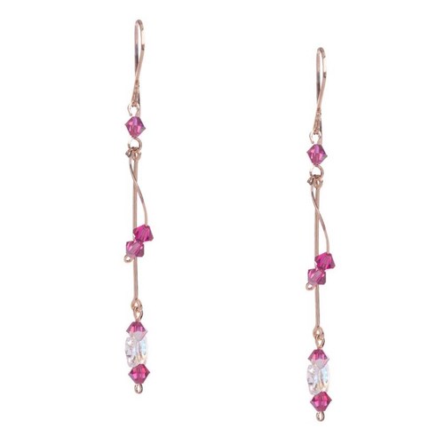 Aretes con Cristal Swarovski en Aleacion con Oro 18k Jands 
