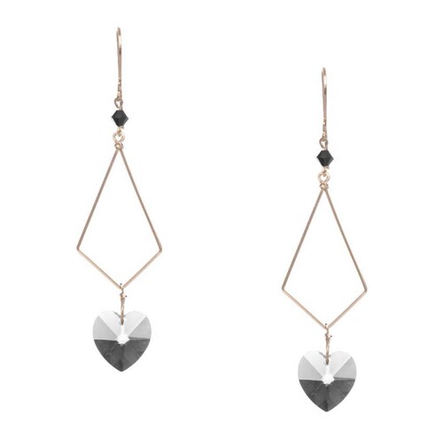 Aretes con Cristal Swarovski en Aleacion con Oro 18k Jands 