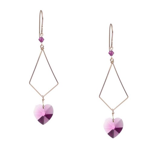 Aretes con Cristal Swarovski en Aleacion con Oro 18k Jands 