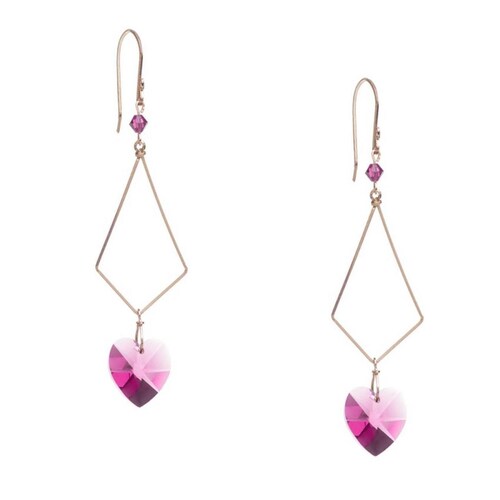 Aretes con Cristal Swarovski en Aleacion con Oro 18k Jands 