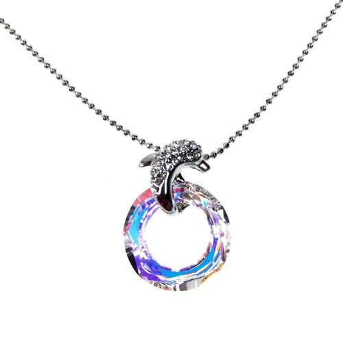 Collar Gargantilla mujer Cristal Swarovski Baño de Oro 18K L24cm 