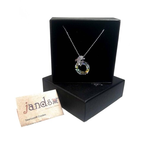 Collar Gargantilla mujer Cristal Swarovski Baño de Oro 18K L24cm 