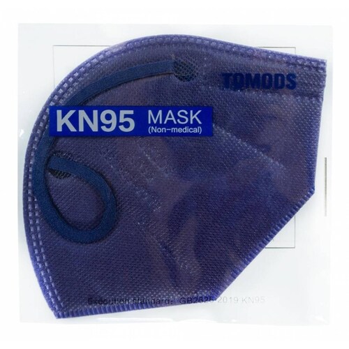 Kn95 Mascarillas Cubrebocas Lavables Caja10pz Colores Tomods Azul marino Azul Marino.