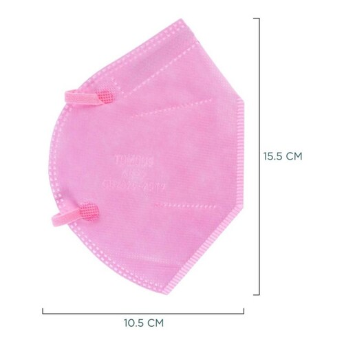 Kn95 Mascarillas Cubrebocas Lavables Caja10pz Colores Tomods Rosa