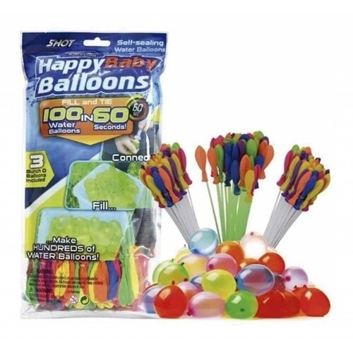 Globos De Agua 555pzs Happy Baby Balloons Bunch Juguete Agua 