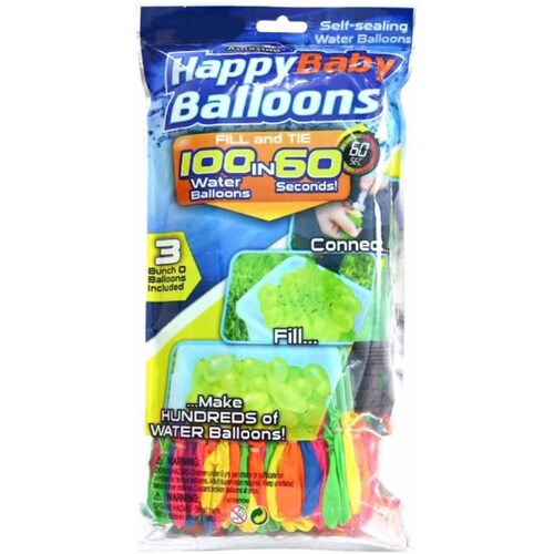 Globos De Agua 555pzs Happy Baby Balloons Bunch Juguete Agua 