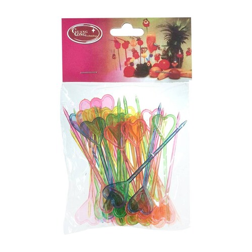 Palillos De Plastico Coctel Y Fiestas 250pzs A Elegir Diseño Corazon