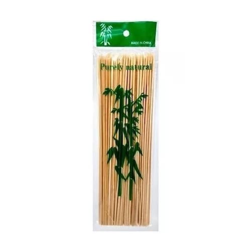 Palillos Para Brochetas Palo De Bambú Madera 25cm 90pzs 