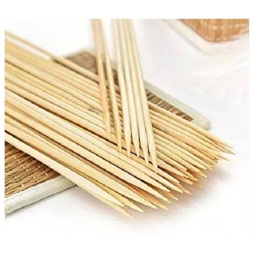 Palillos Para Brochetas Palo De Bambú Madera 25cm 90pzs 