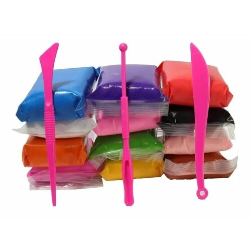 24 Fomi Moldeable Para Manualidades variedad de colores  Plastilina Antiestre .