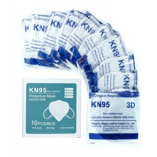 Kn95 Mascarillas Excelente Calidad Lavable Reusable Caja10pz 