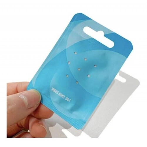 Tarjeta Sanitizante Virus Shut Out Card Anti Virus 10pz 