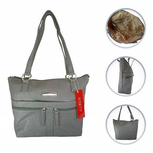 Bolsa Bolso Rosetti De Mano Para Dama Gris oscuro.