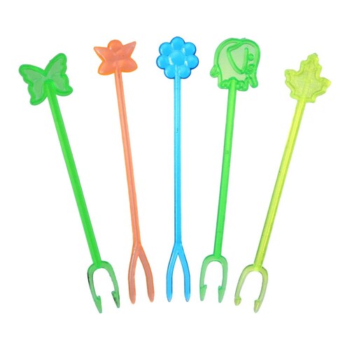 Palillos De Plastico Para Coctel Frutas Bebidas Fiesta 50pzs OK Picadientes