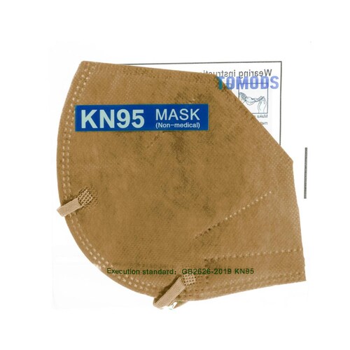 Cubrebocas Kn95 Tomods Mascarillas Certificados Caja 10 Pzs Dorado.