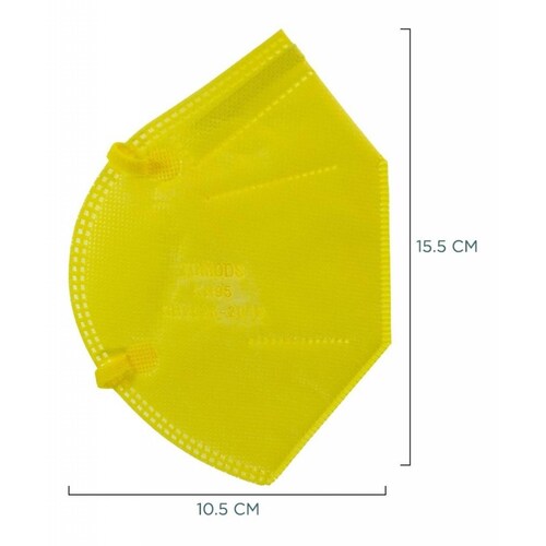 Kn95 Mascarillas Cubrebocas Lavables 13 Pzs Colores Tomods Amarillo.
