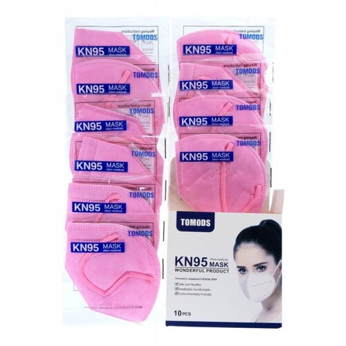 Kn95 Mascarillas Cubrebocas Lavables 13 Pzs Colores Tomods Rosa claro.