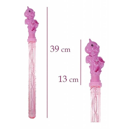 Baston De Burbujas De Jabón Burbujero Unicornio 39cm 3pzs 