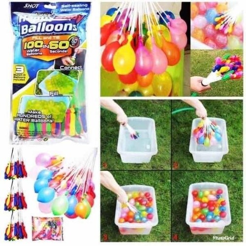 Globos De Agua 1110pz Happy Baby Balloons Bunch Juguete Agua 