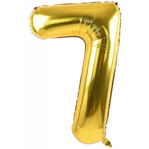 Numero Globo Metalico Plata Dorado Grande 82cm Decoracion Número 7 Dorado