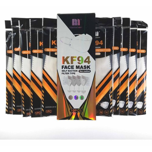 Cubrebocas Kf94 Mascarillas 4 Capas Hanmalaser 50pzs .