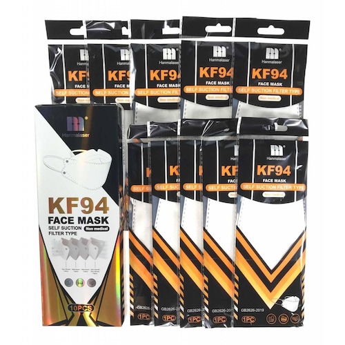 Cubrebocas Kf94 Mascarillas 4 Capas Hanmalaser 50pzs .