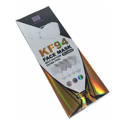 Cubrebocas Kf94 Mascarillas 4 Capas Hanmalaser 50pzs .